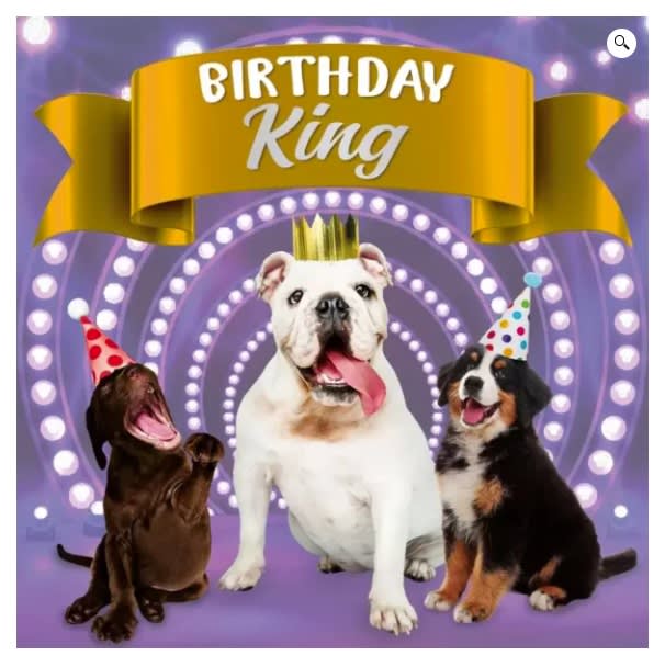 Kort Birthday King 13,7x13,7cm