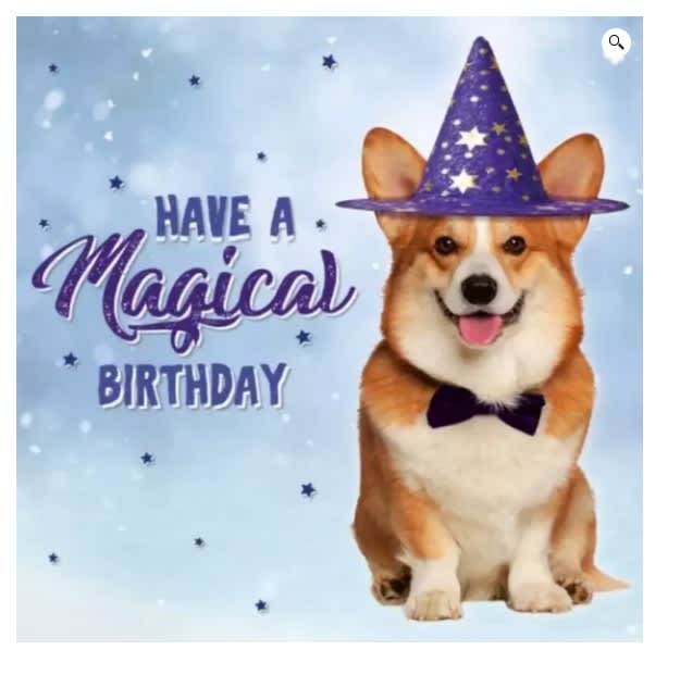 Kort Magical Birthday 13,7x13,7cm