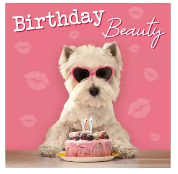 Kort Birthday Beauty 13,7x13,7cm